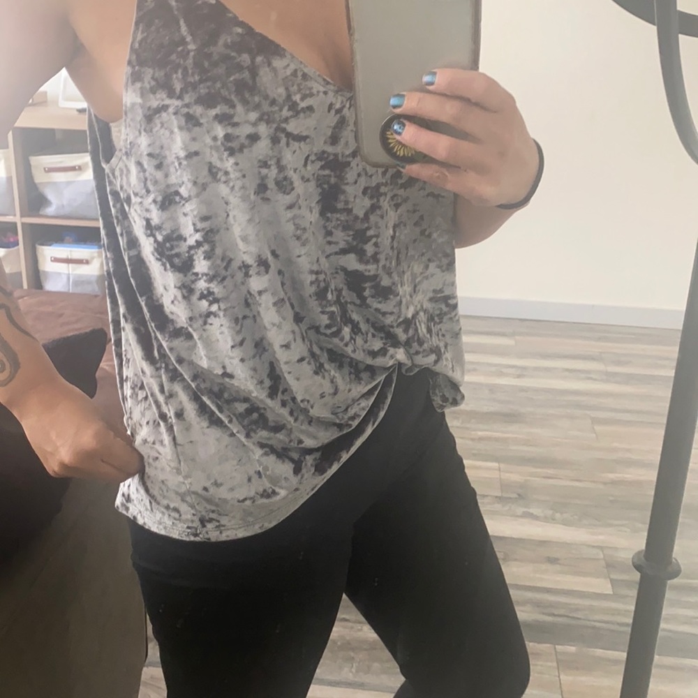 Velvet Grey Tank Top